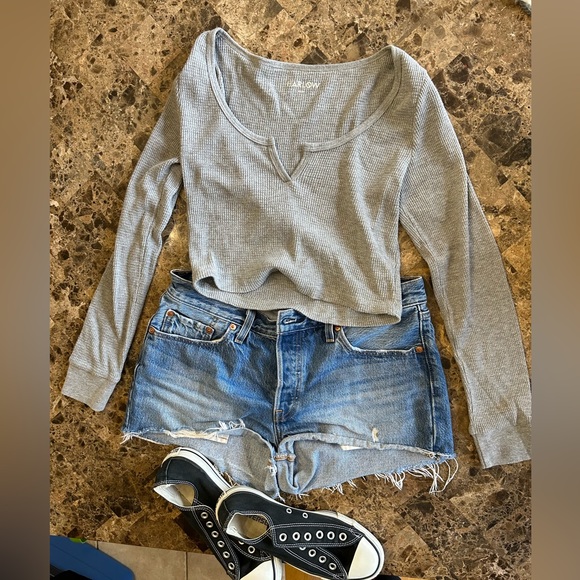 Harlow cropped henley - Picture 1 of 1